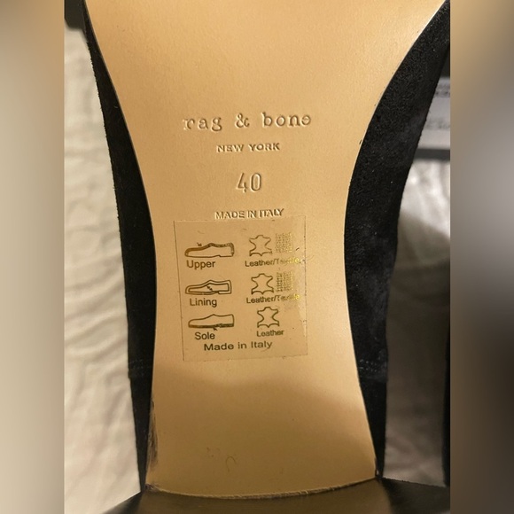 Rag & Bone Black Aslen Suede Boots Size 10 NIB - Picture 13 of 15
